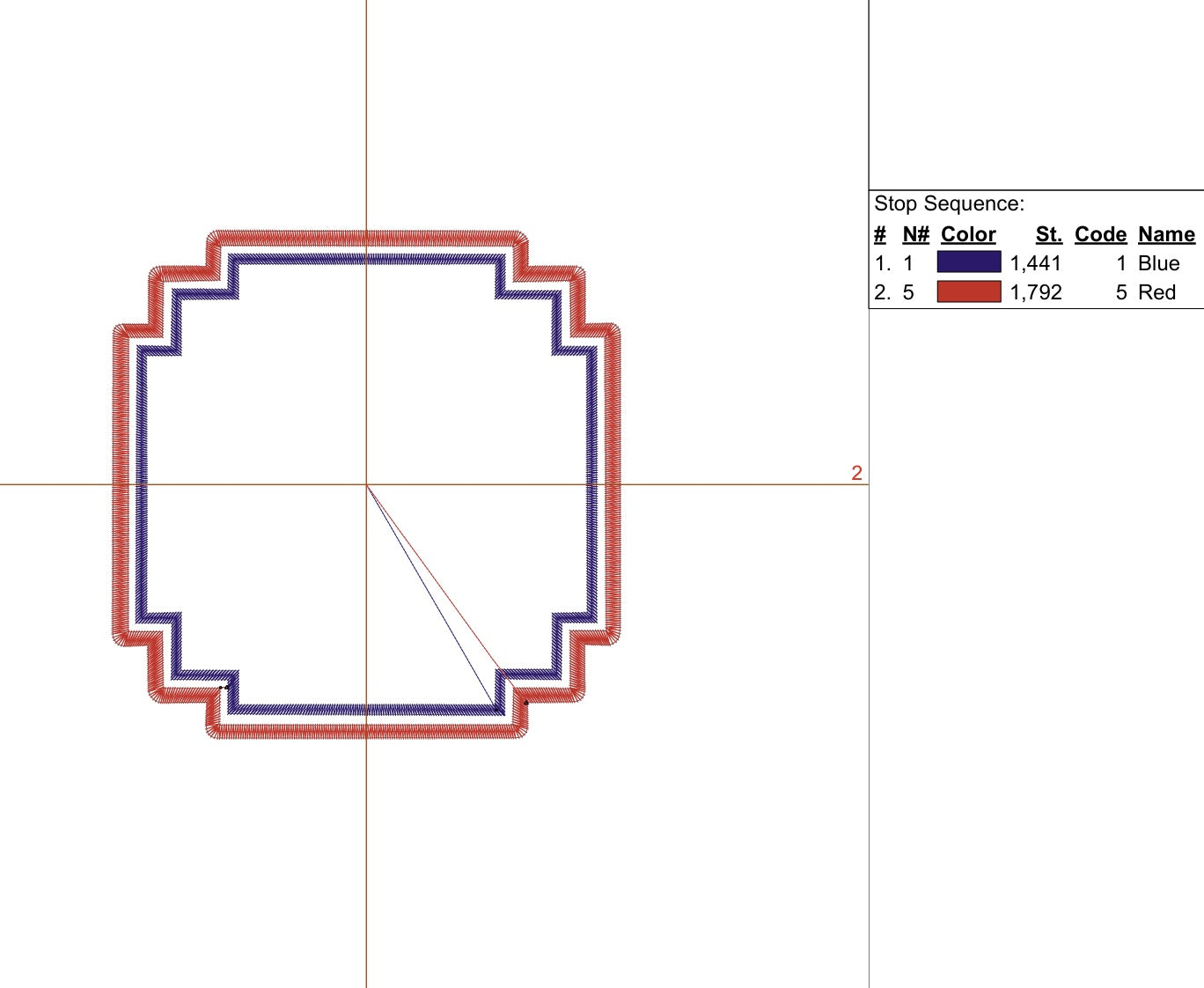 Minimalist Art Deco Double Frame Digital Machine Embroidery File- Instant Download- Baby Lee Digital Design-5 SIZES