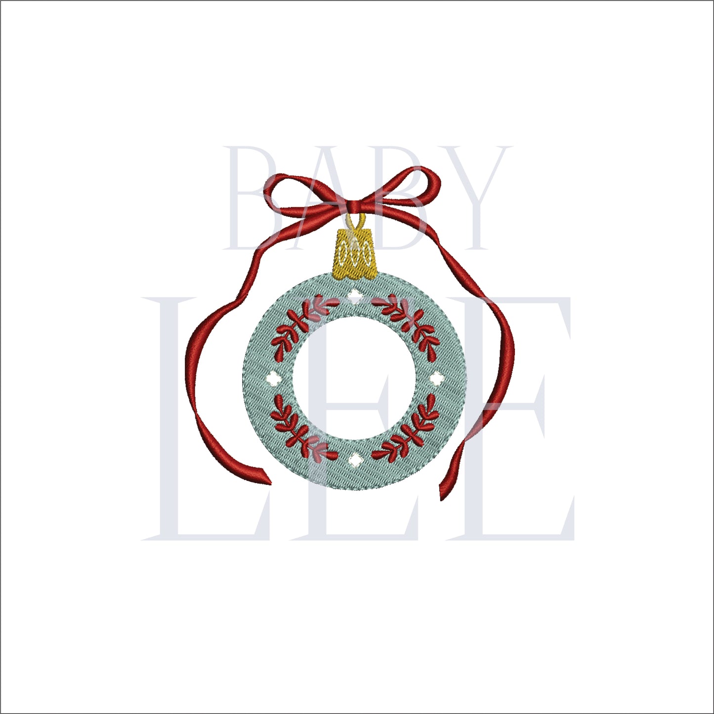 Folk Art Ornament for Monogram- Digital Machine Embroidery File- Baby Lee Digital Design-4 SIZE