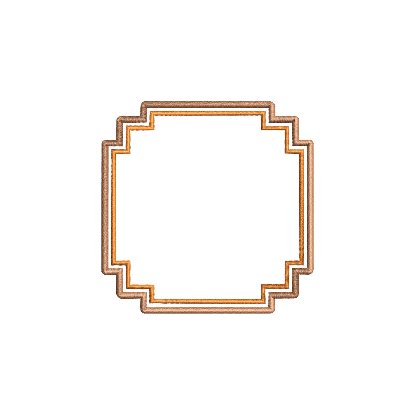 Minimalist Art Deco Double Frame Digital Machine Embroidery File- Instant Download- Baby Lee Digital Design-5 SIZES