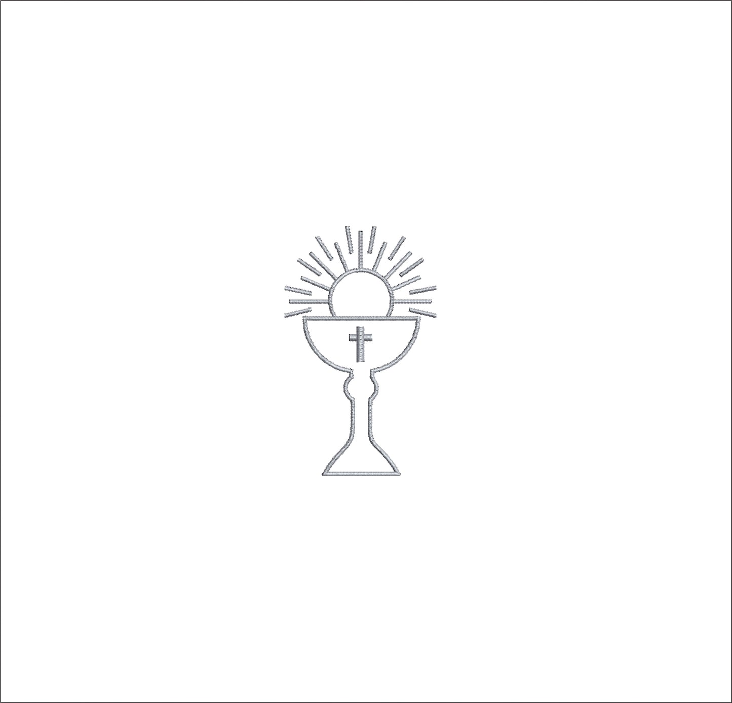 Catholic Church Eucharist Communion Digital Machine Embroidery File- Download- 4 SIZES