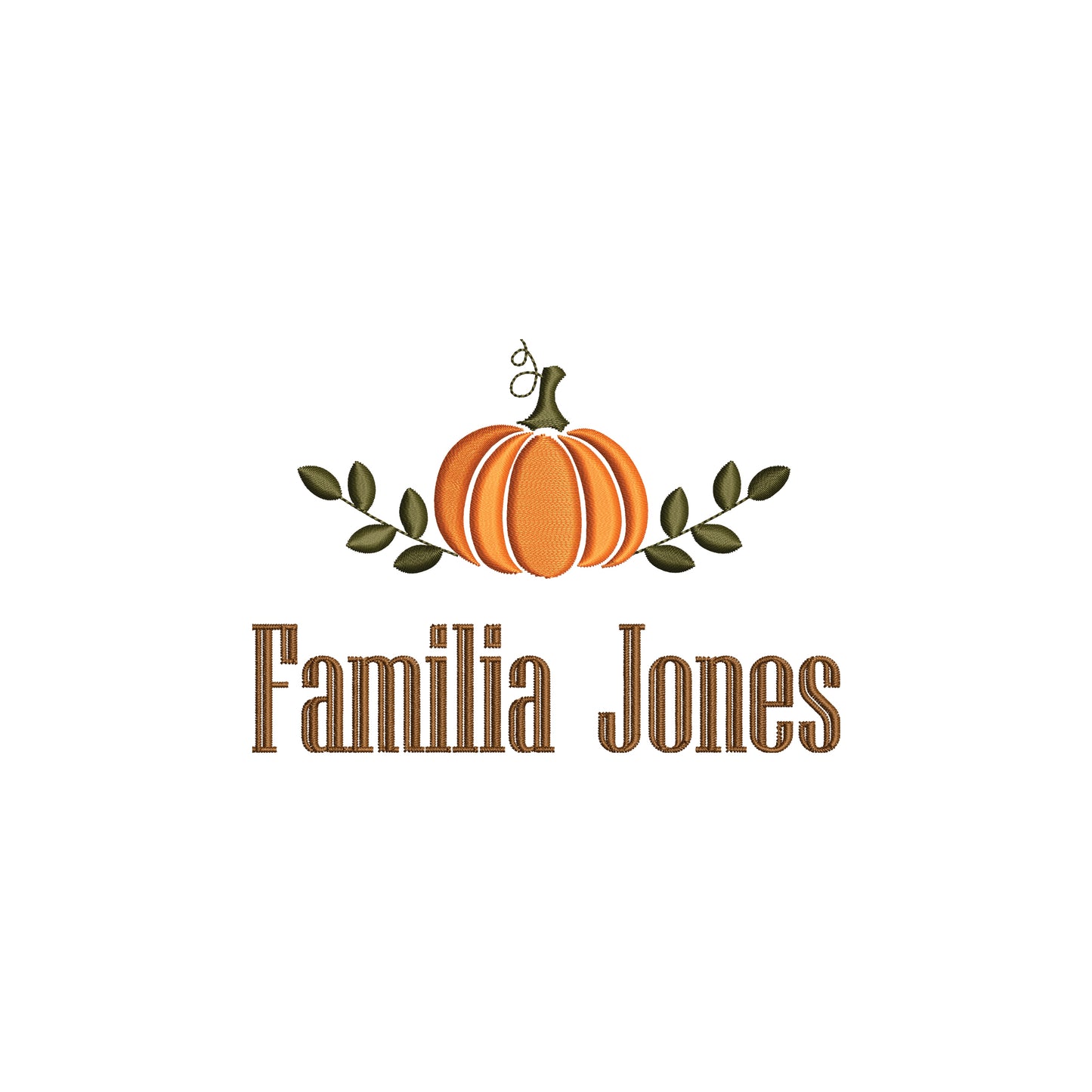 Fall Pumpkin with Leaves Machine Embroidery File- Baby Lee Embroidery Design-Instant Download