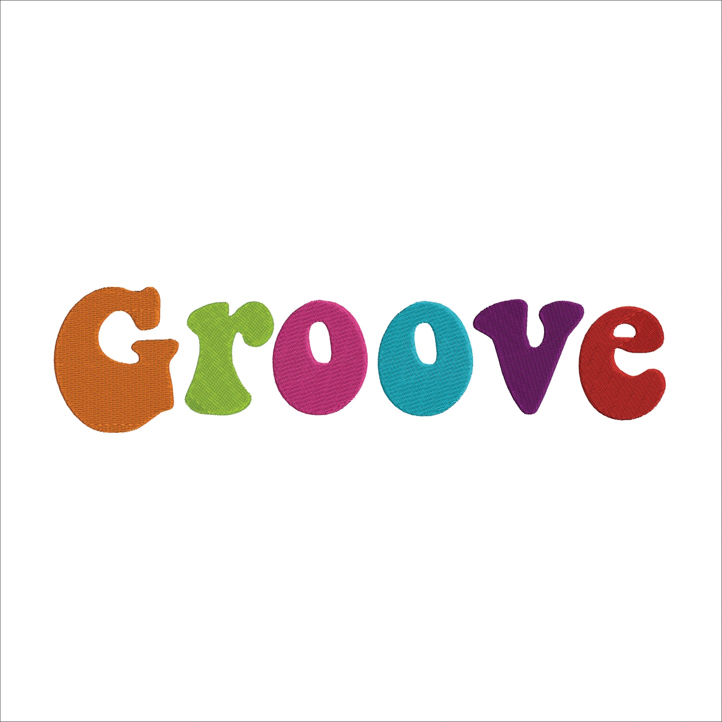 EMBROIDERY FONTS- GROOVE Font Digital Machine Embroidery File - Download- 2 SIZES