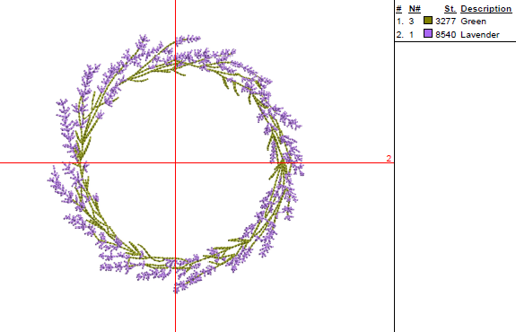 Spring Floral Lavender Wreath Digital Machine Embroidery File- Download-3 SIZES