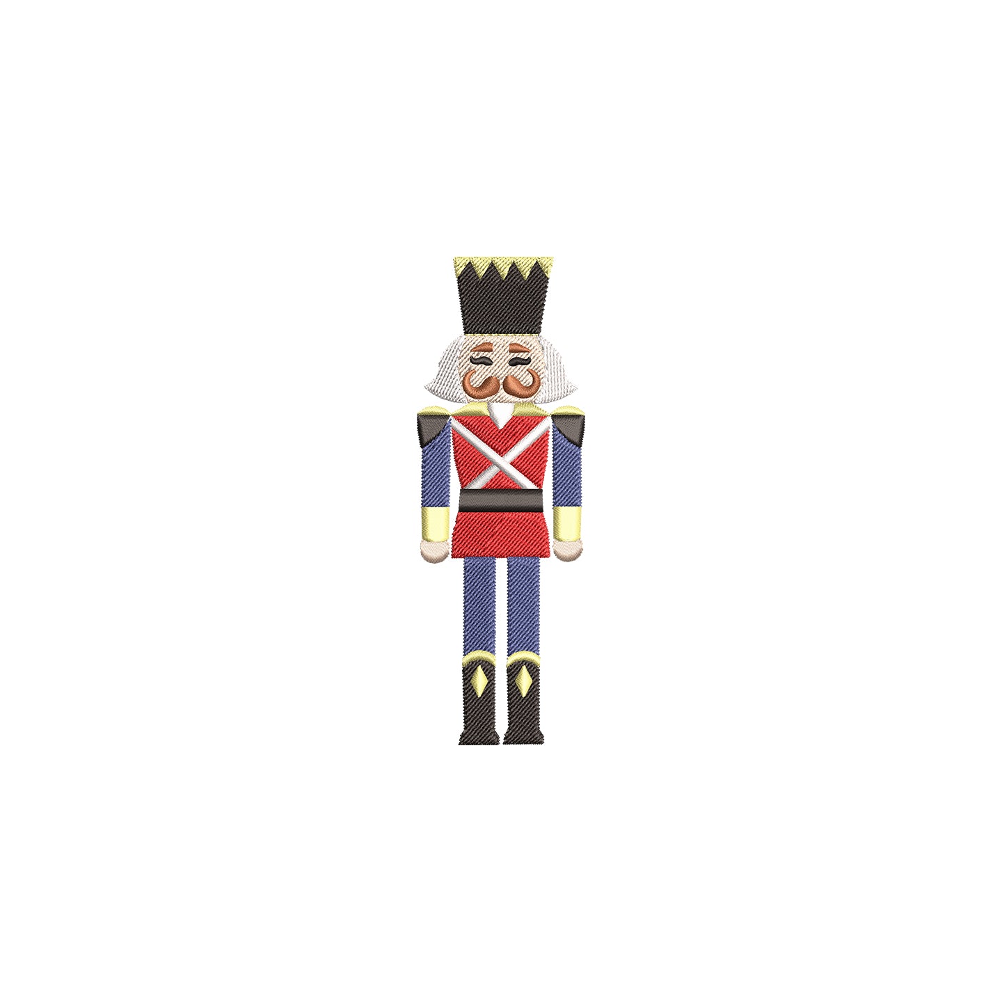Cute Christmas Nutcracker III Machine Embroidery Design File- 4SIZES