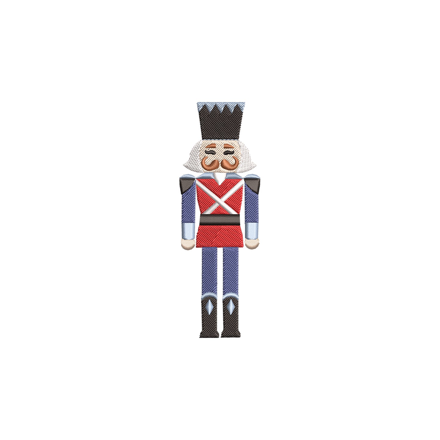 Cute Christmas Nutcracker III Machine Embroidery Design File- 4SIZES
