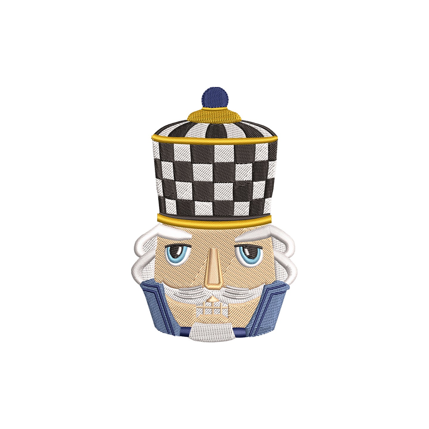 Christmas Nutcracker Head Machine Embroidery File- Downloard- 3 SIZES