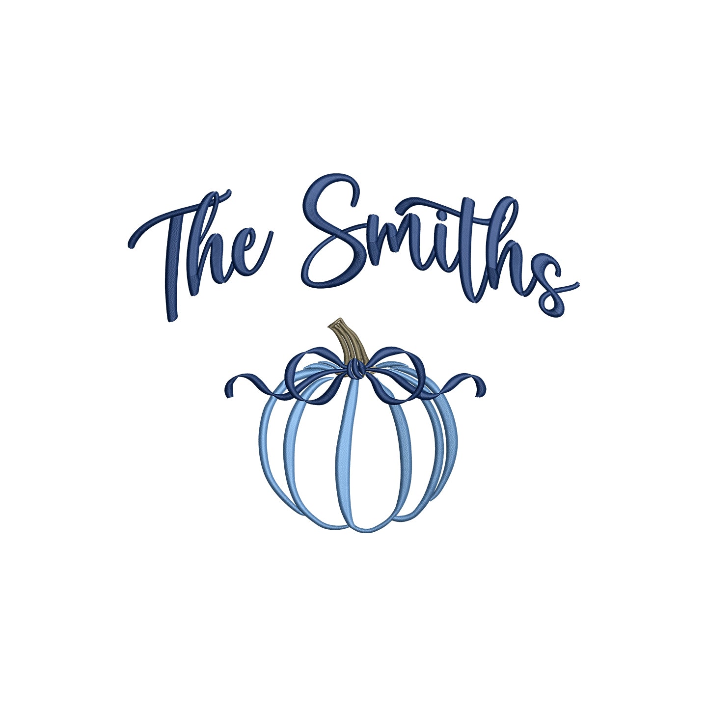 Pumpkin Fall Outline with Bow Digital Machine Embroidery File- 6 sizes