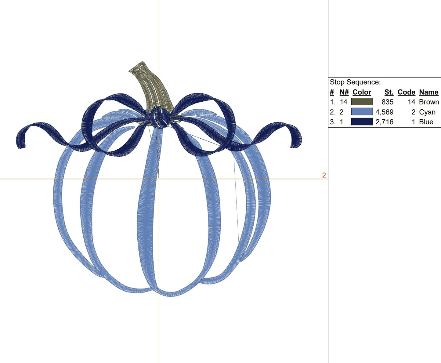 Pumpkin Fall Outline with Bow Digital Machine Embroidery File- 6 sizes