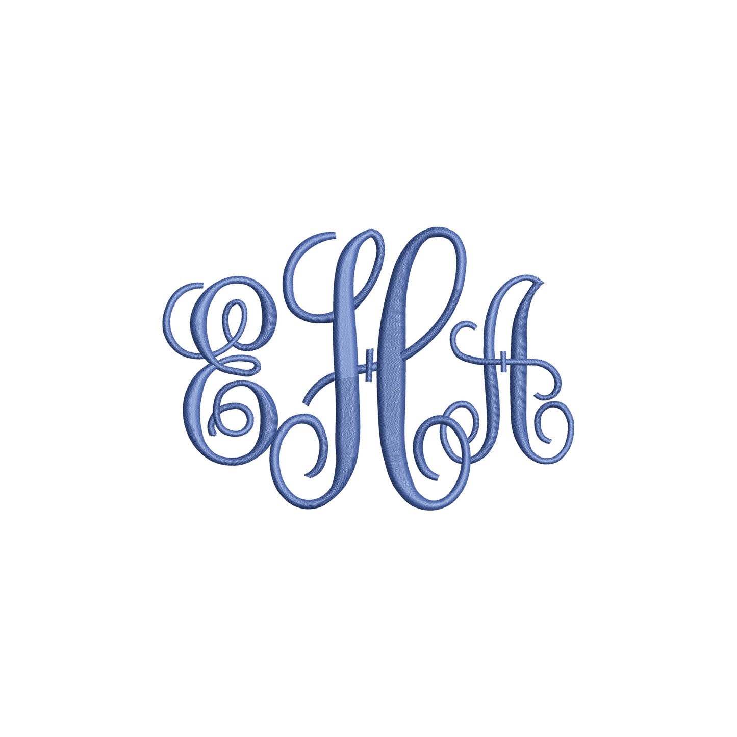 EMBROIDERY FONTS- Scroll Script Monogram Font Digital Machine Embroidery File- Download- 2 SIZES