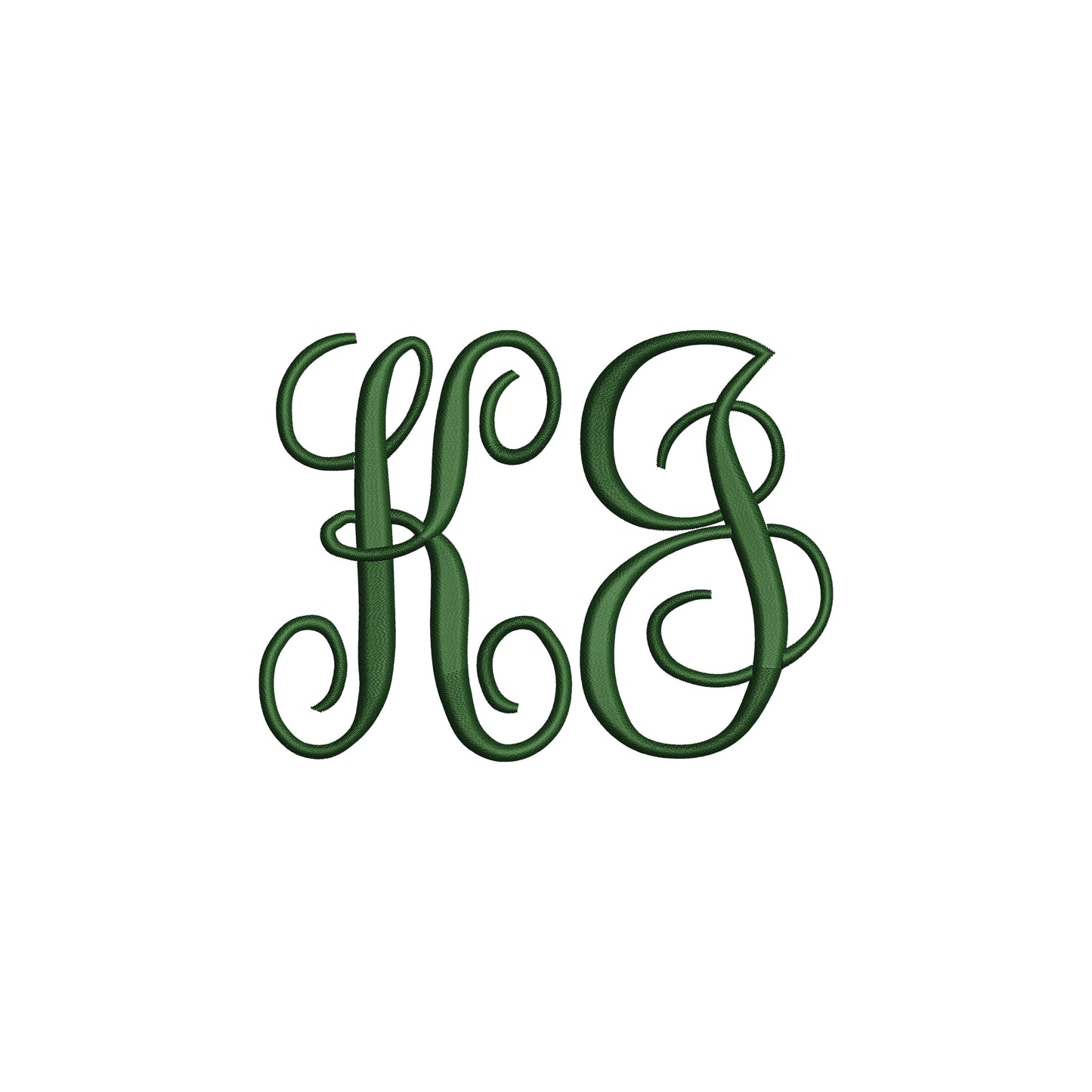 EMBROIDERY FONTS- Scroll Script Monogram Font Digital Machine Embroidery File- Download- 2 SIZES