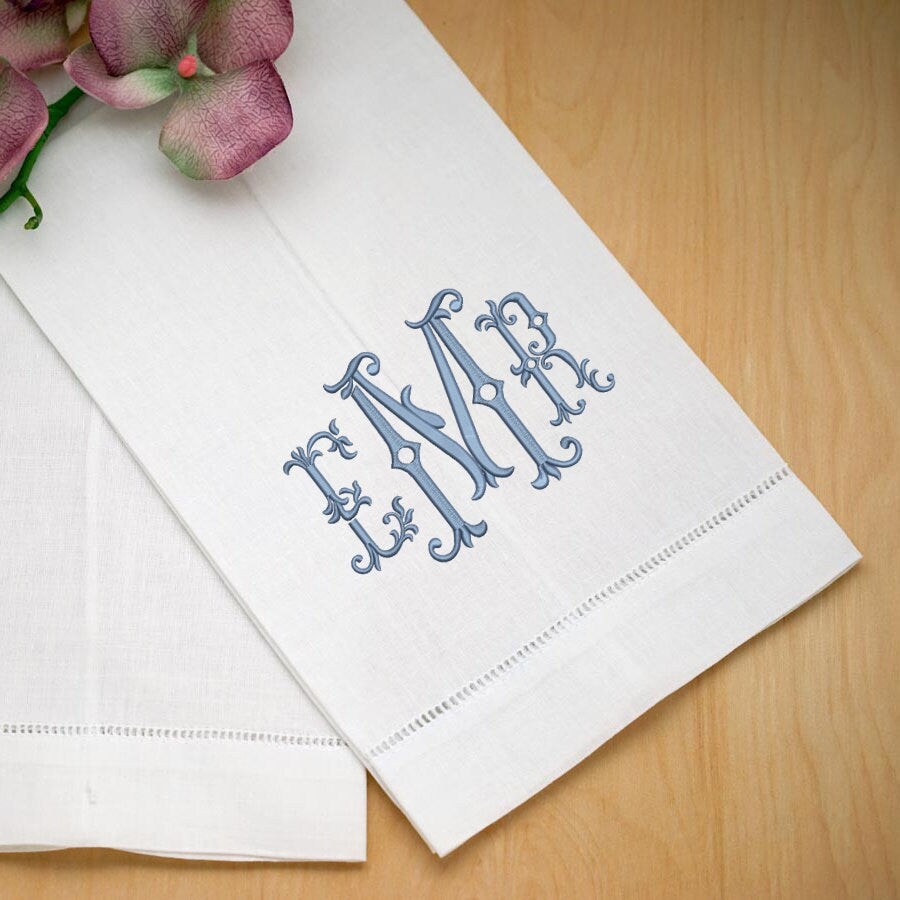 EMBROIDERY FONTS- Fishtail Victorian Font Digital Machine Embroidery File- Download- 2 SIZES