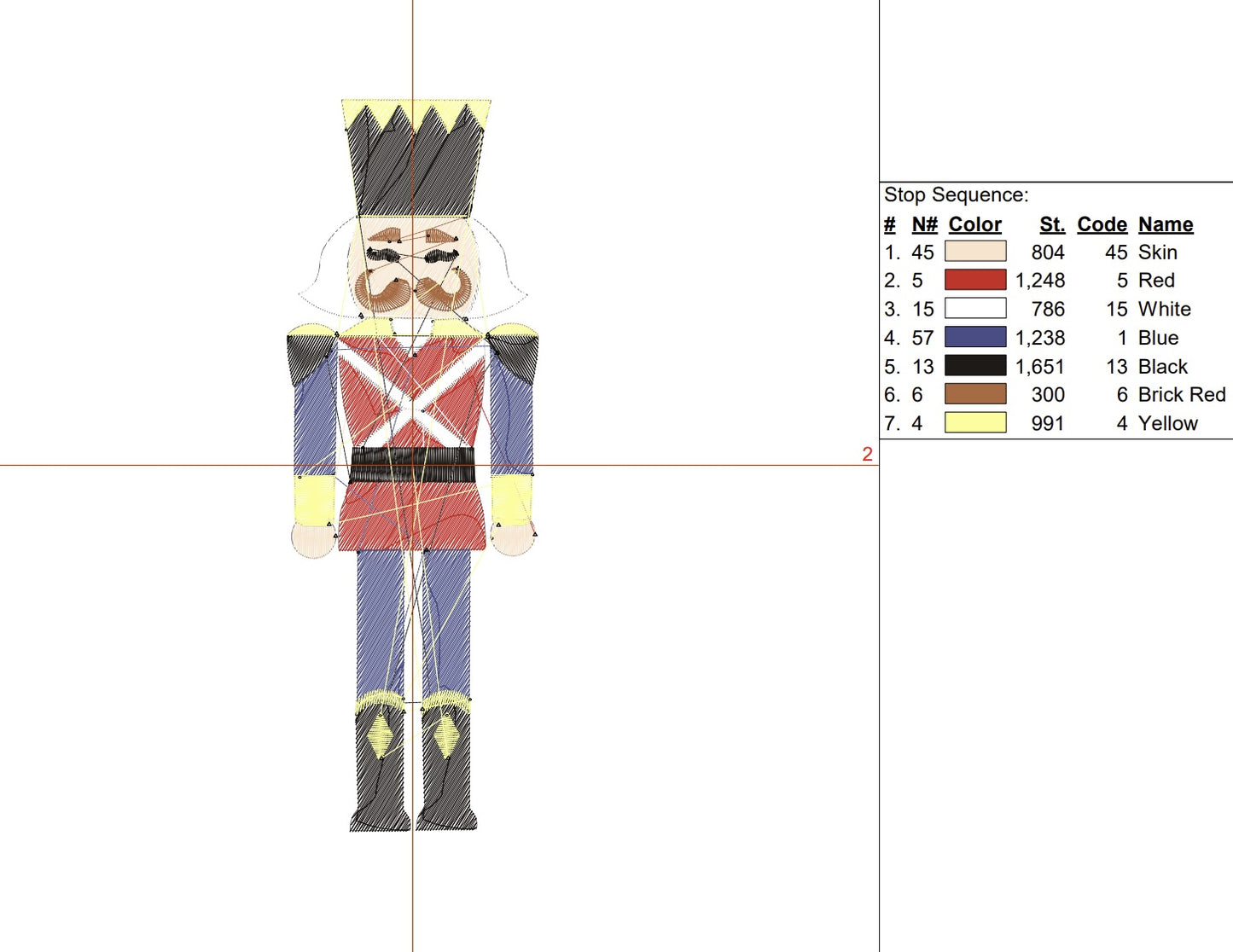 Cute Christmas Nutcracker III Machine Embroidery Design File- 4SIZES