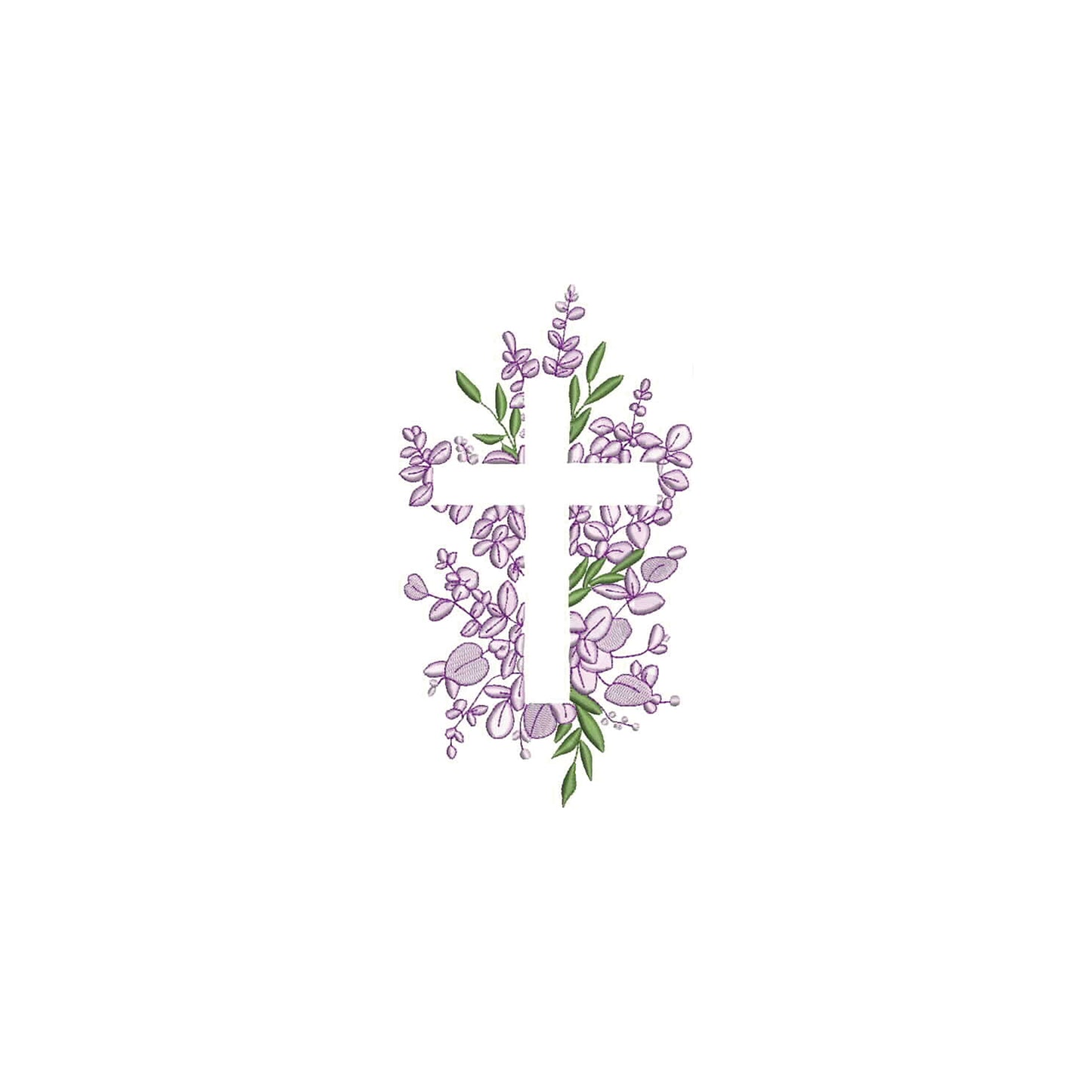 Religious Cross with Flowers Digital Machine Embroidery File- Baby Lee Embroidery Design- Instant Download-6 SIZES-HUS, SEW, XXX, DST, DGT, VP3, JEF, PES, EXP, and PCS.