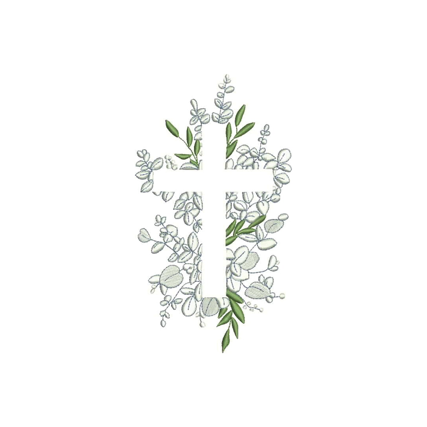 Religious Cross with Flowers Digital Machine Embroidery File- Baby Lee Embroidery Design- Instant Download-6 SIZES-HUS, SEW, XXX, DST, DGT, VP3, JEF, PES, EXP, and PCS.