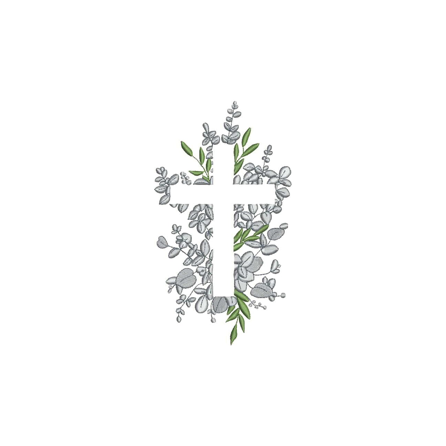 Religious Cross with Flowers Digital Machine Embroidery File- Baby Lee Embroidery Design- Instant Download-6 SIZES-HUS, SEW, XXX, DST, DGT, VP3, JEF, PES, EXP, and PCS.