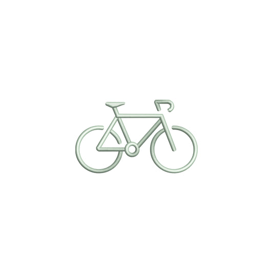 Minimal Bike Outline Digital Machine Embroidery File- Baby Lee Digital Design-Instant Download- 5 SIZES-DST, PES, JAN, JEF, EXP, SEW, ART, PES, VP3, HUS, PCS, XXX, PEC