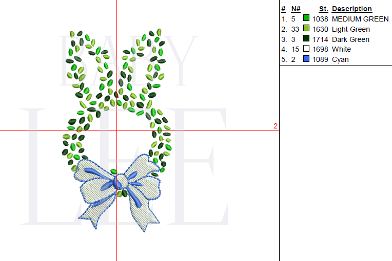 Bunny Shaped Chinoiserie Topiary Plant Digital Machine Embroidery File- Baby Lee Digital Design-Instant Download- 6 SIZES-DST, JAN, JEF, SEW, EXP, ART, PES, VP3, HUS, PCS, XXX, DGT, and PEC.