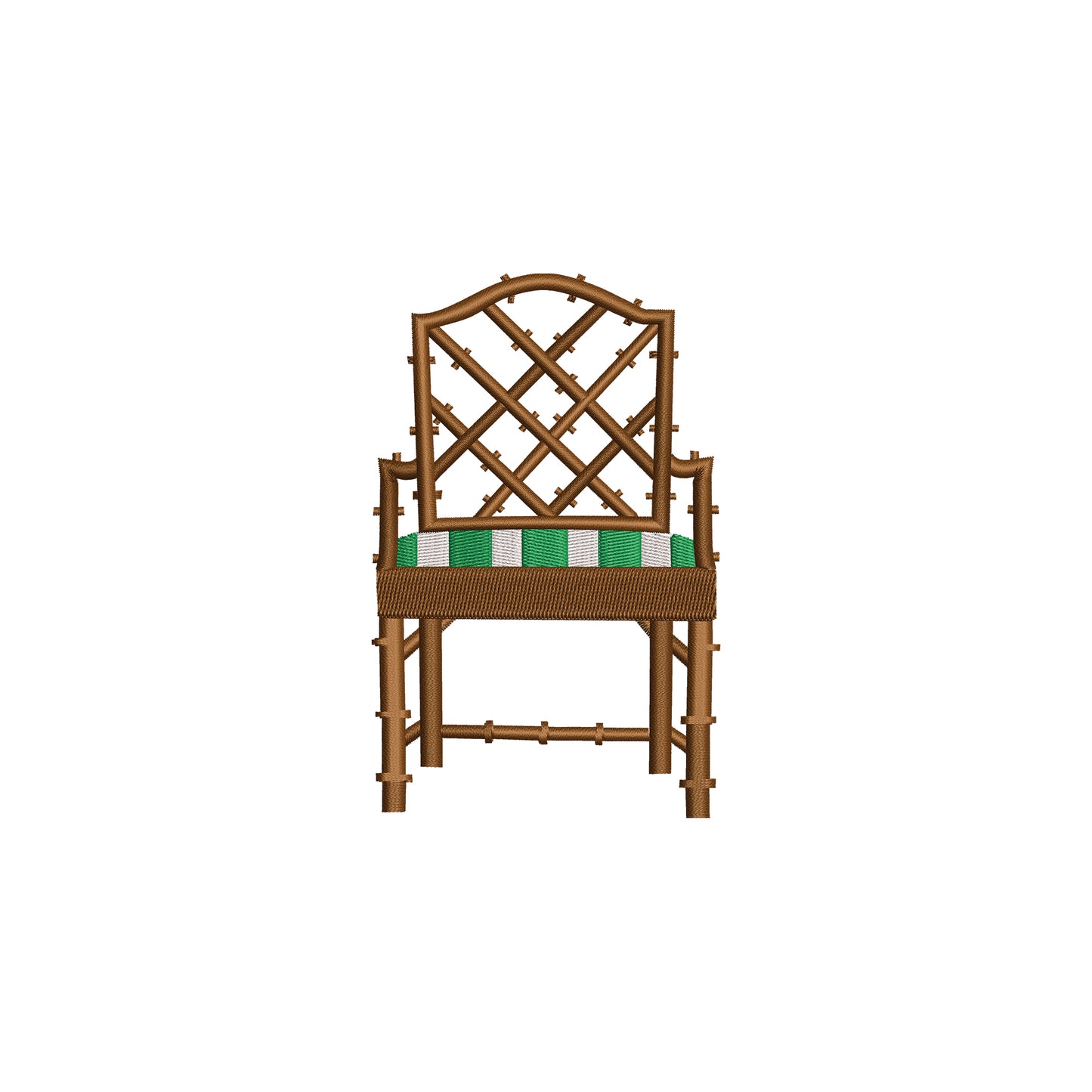 Chinoiserie Decor Chair Without Cushion Machine Embroidery File- Baby Lee Embroidery Design-Download- 5 SIZES- DST, PES, JAN, JEF, EXP, SEW, ART, PES, VP3, HUS, PCS, XXX, PEC
