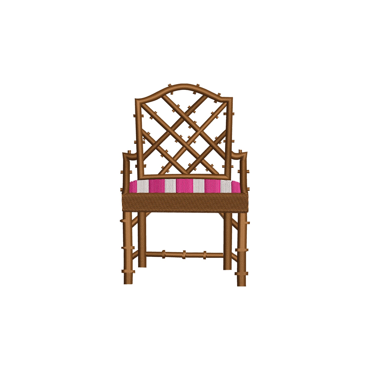 Chinoiserie Decor Chair Without Cushion Machine Embroidery File- Baby Lee Embroidery Design-Download- 5 SIZES- DST, PES, JAN, JEF, EXP, SEW, ART, PES, VP3, HUS, PCS, XXX, PEC