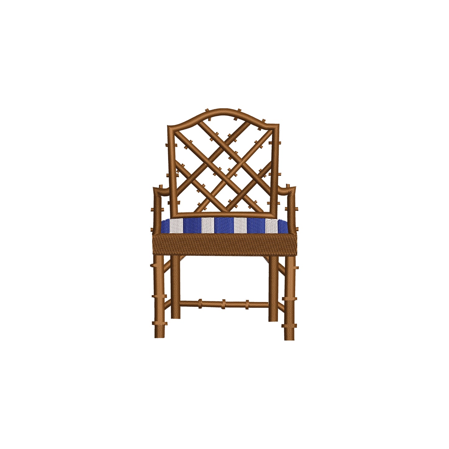 Chinoiserie Decor Chair Without Cushion Machine Embroidery File- Baby Lee Embroidery Design-Download- 5 SIZES- DST, PES, JAN, JEF, EXP, SEW, ART, PES, VP3, HUS, PCS, XXX, PEC