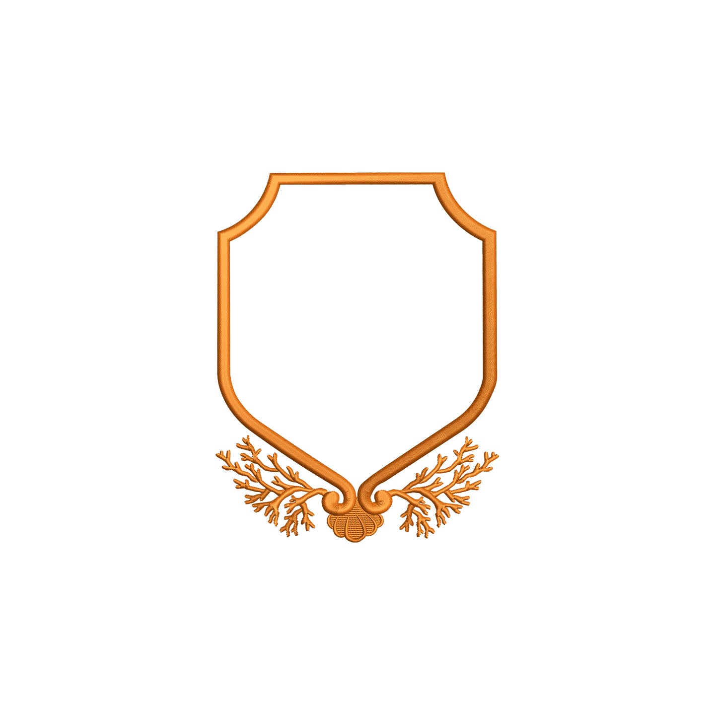 Coral Shell Crest Digital Machine Embroidery File- Instant Download- Baby Lee Digital Design-5 SIZES-DST, PES, JAN, JEF, EXP, SEW, ART, PES, VP3, HUS, PCS, XXX, PEC