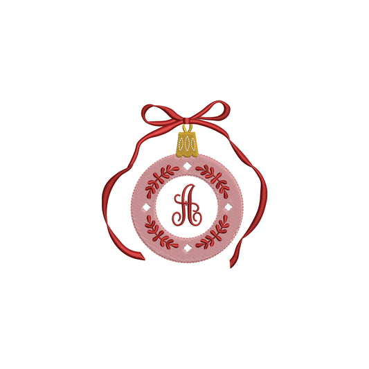 Folk Art Ornament for Monogram- Digital Machine Embroidery File- Baby Lee Digital Design-4 SIZE