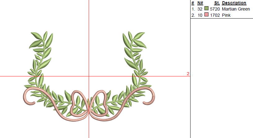 Floral Garland with Flowy Bow for Monogram- Digital Machine Embroidery File- Baby Lee Digital Design-5 SIZE-DST, PES, JAN, JEF, EXP, SEW, ART, PES, VP3, HUS, PCS, XXX, PEC