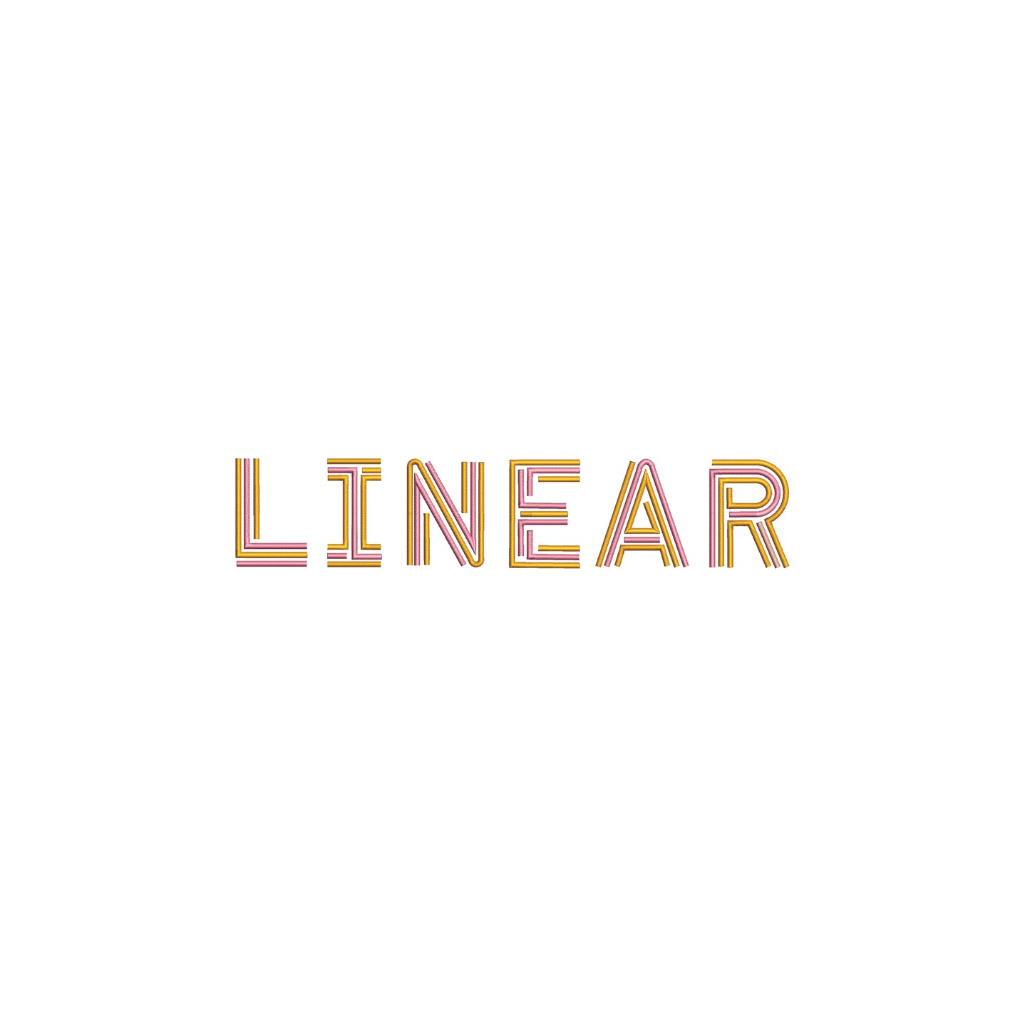 EMBROIDERY FONTS- Linear Sign Font Digital Machine Embroidery File- Baby Lee Embroidery Design- Instant Download- 3 SIZES-DST, PES, JAN, JEF, EXP, SEW, ART, PES, VP3, HUS, PCS, XXX, PEC