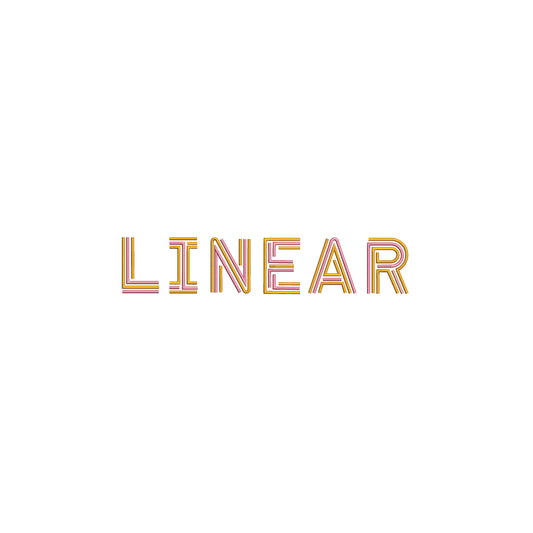 EMBROIDERY FONTS- Linear Sign Font Digital Machine Embroidery File- Baby Lee Embroidery Design- Instant Download- 3 SIZES-DST, PES, JAN, JEF, EXP, SEW, ART, PES, VP3, HUS, PCS, XXX, PEC