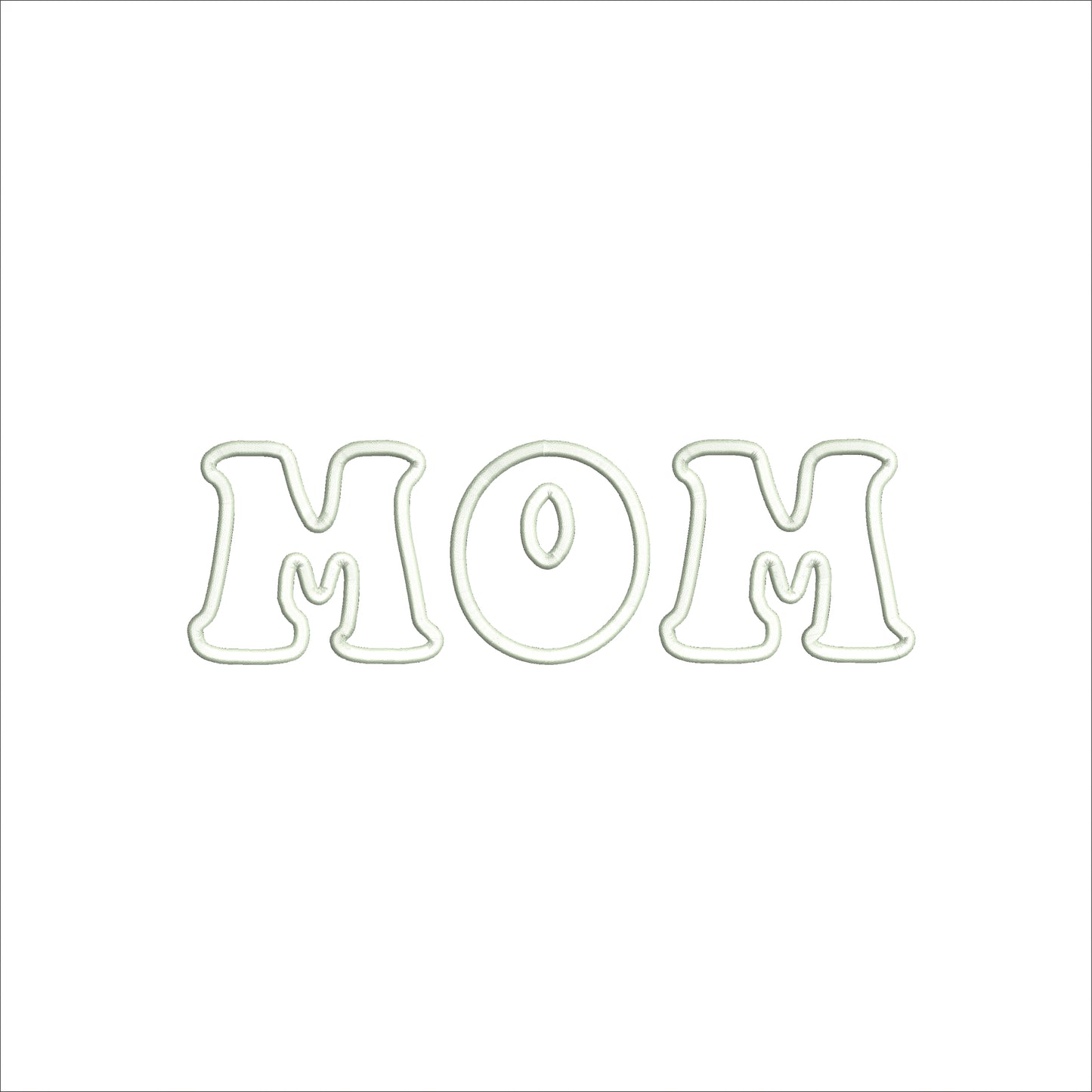 MOM APPLIQUE-  Machine Embroidery File- Instant Download- Baby Lee Embroidery Design-5 SIZES-DST, JAN, JEF, SEW, EXP, ART, PES, VP3, HUS, PCS, XXX, DGT, and PEC.
