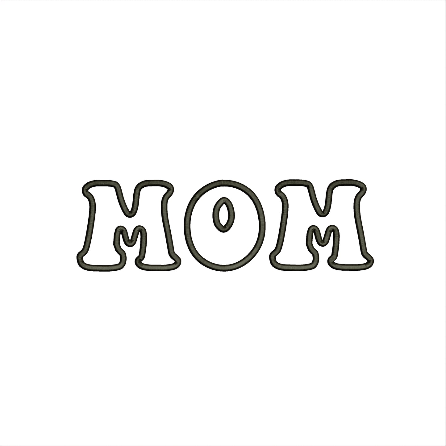 MOM APPLIQUE-  Machine Embroidery File- Instant Download- Baby Lee Embroidery Design-5 SIZES-DST, JAN, JEF, SEW, EXP, ART, PES, VP3, HUS, PCS, XXX, DGT, and PEC.