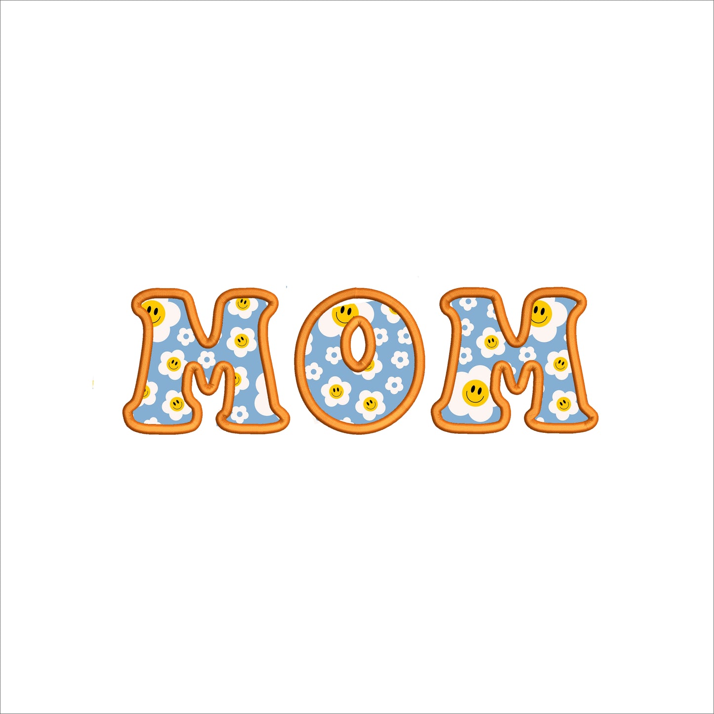 MOM APPLIQUE-  Machine Embroidery File- Instant Download- Baby Lee Embroidery Design-5 SIZES-DST, JAN, JEF, SEW, EXP, ART, PES, VP3, HUS, PCS, XXX, DGT, and PEC.