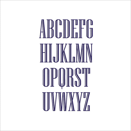 EMBROIDERY FONTS- Niagara Font Digital Machine Embroidery File-Download- 3 SIZES