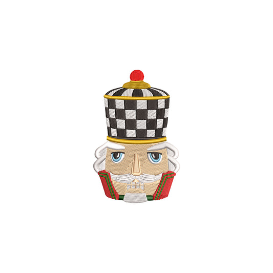 Christmas Nutcracker Head Machine Embroidery File- Downloard- 3 SIZES