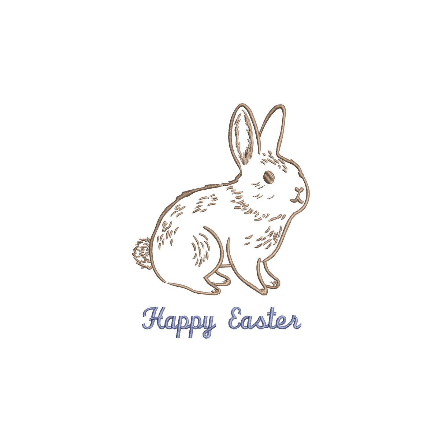 Vintage Rabbit- Bunny Digital Machine Embroidery File- Baby Lee Digital Design- Instant Download- 4 SIZES-HUS, SEW, XXX, DST, DGT, VP3, JEF, PES, EXP, and PCS.
