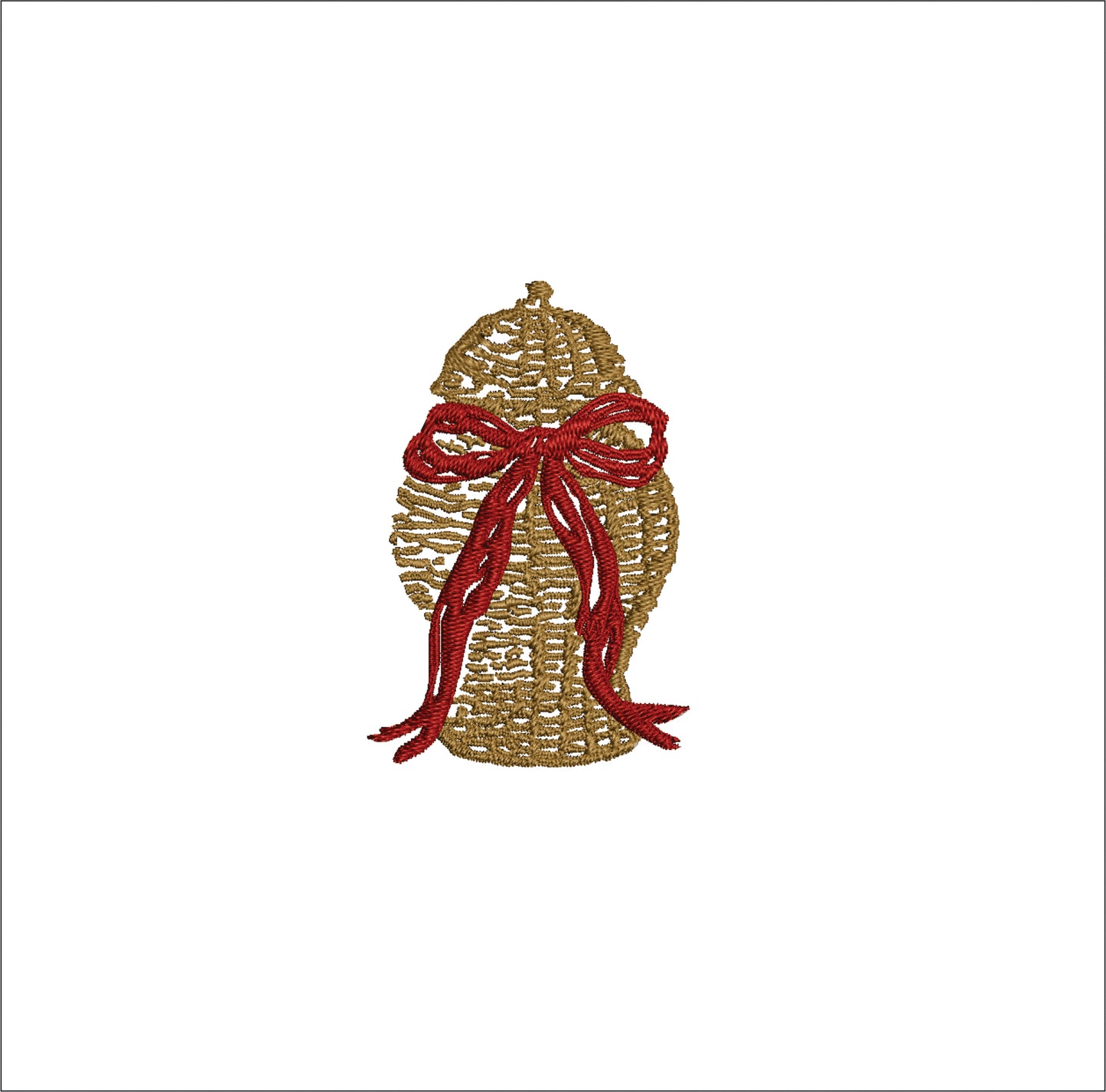 Chinoiserie Rattan Ginger Jar with Bow Digital Machine Embroidery File- Baby Lee Digital Design-Instant Download- 3 SIZES-DST, PES, JAN, JEF, EXP, SEW, ART, PES, VP3, HUS, PCS, XXX, PEC