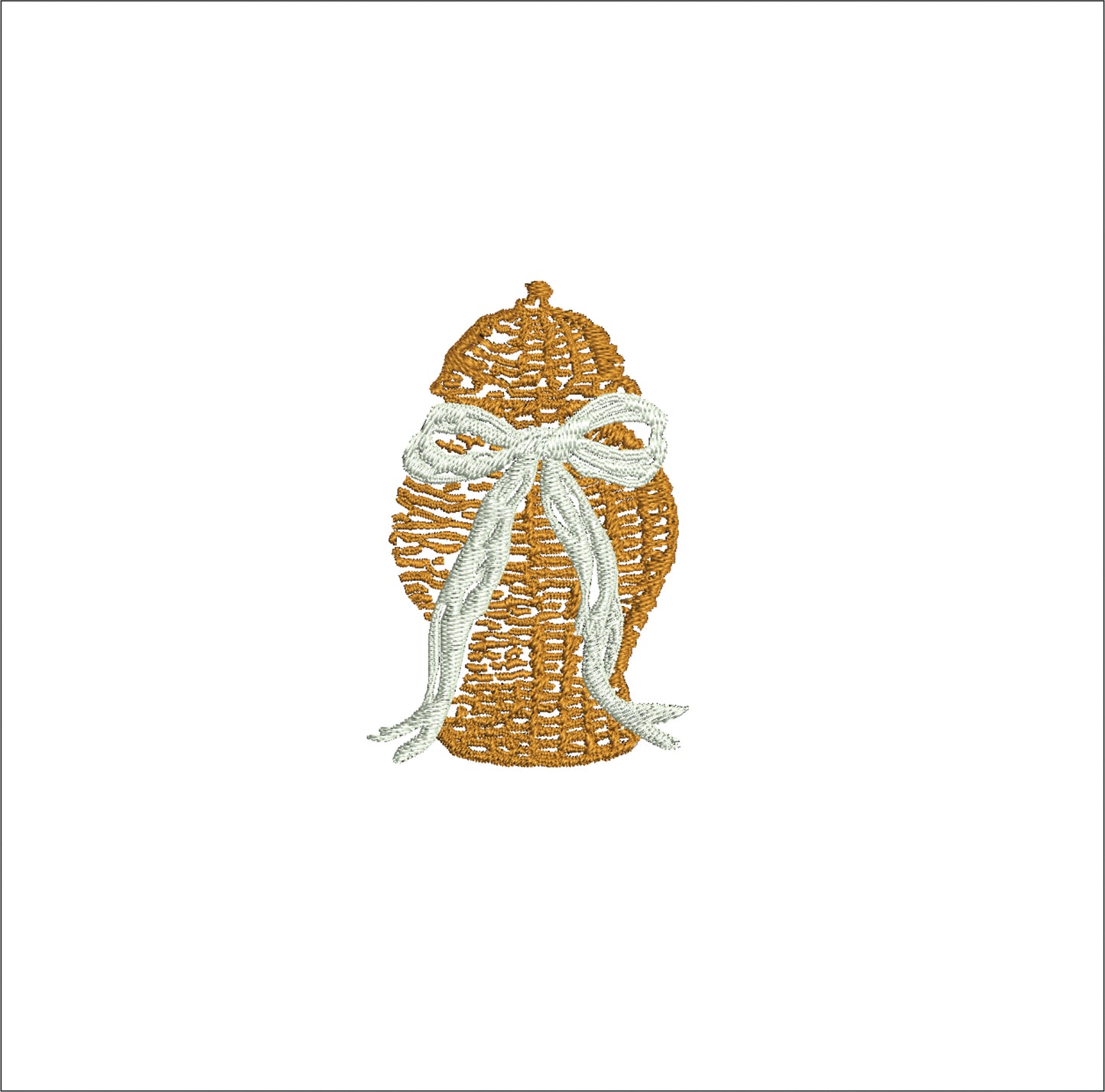 Chinoiserie Rattan Ginger Jar with Bow Digital Machine Embroidery File- Baby Lee Digital Design-Instant Download- 3 SIZES-DST, PES, JAN, JEF, EXP, SEW, ART, PES, VP3, HUS, PCS, XXX, PEC