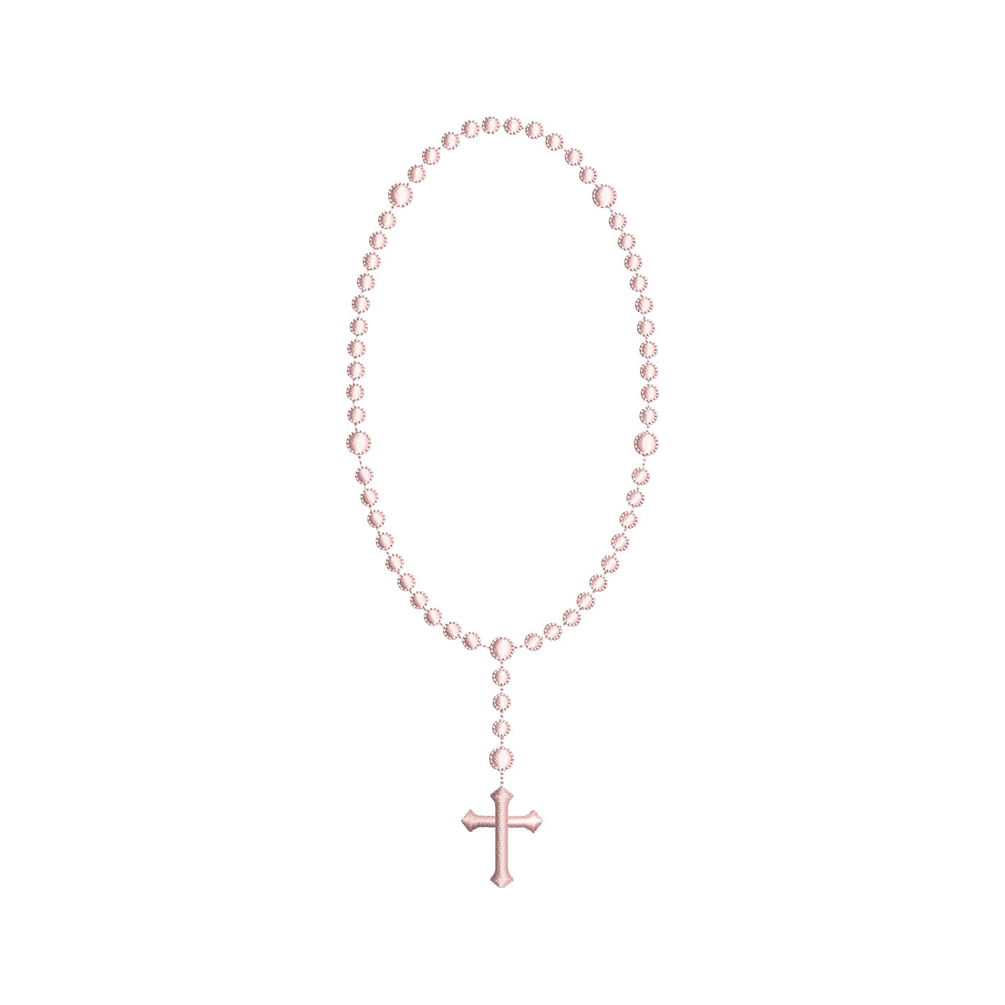 Pearl Rosary Digital Machine Embroidery File- Baby Lee Embroidery Design- Instant Download- 4 SIZES-DST, PES, JAN, JEF, EXP, SEW, ART, PES, VP3, HUS, PCS, XXX, PEC