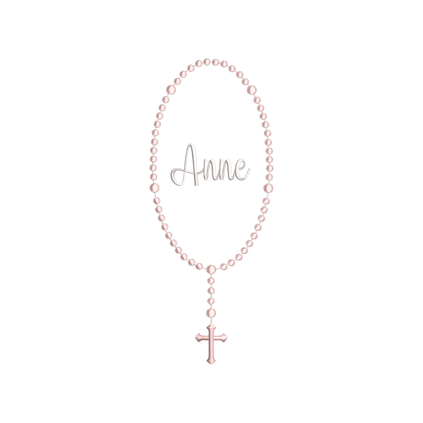 Pearl Rosary Digital Machine Embroidery File- Baby Lee Embroidery Design- Instant Download- 4 SIZES-DST, PES, JAN, JEF, EXP, SEW, ART, PES, VP3, HUS, PCS, XXX, PEC