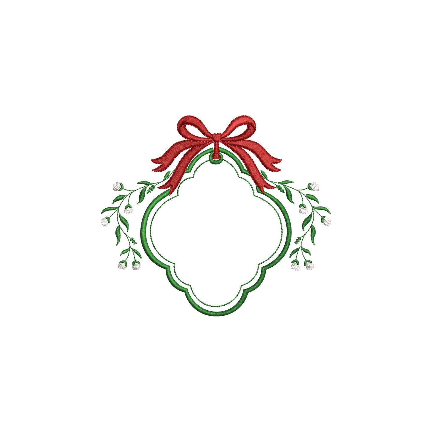 Scalloped Crest with Bow Digital Machine Embroidery File- Instant Download- Baby Lee Digital Design-5 SIZE- DST, PES, JAN, JEF, EXP, SEW, ART, PES, VP3, HUS, PCS, XXX, PEC
