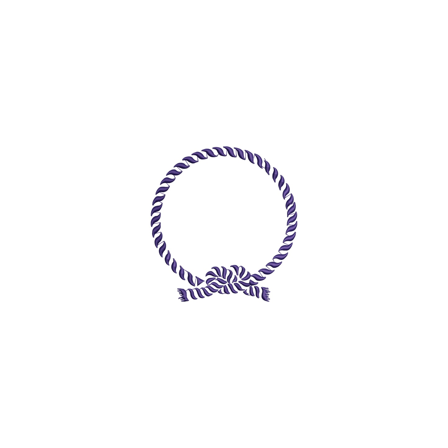 Nautical Rope Wreath Embroidery File- Monogram- Baby Lee Digital Design- Instant Download- 4 SIZES-DST, PES, JAN, JEF, EXP, SEW, ART, PES, VP3, HUS, PCS, XXX, PEC