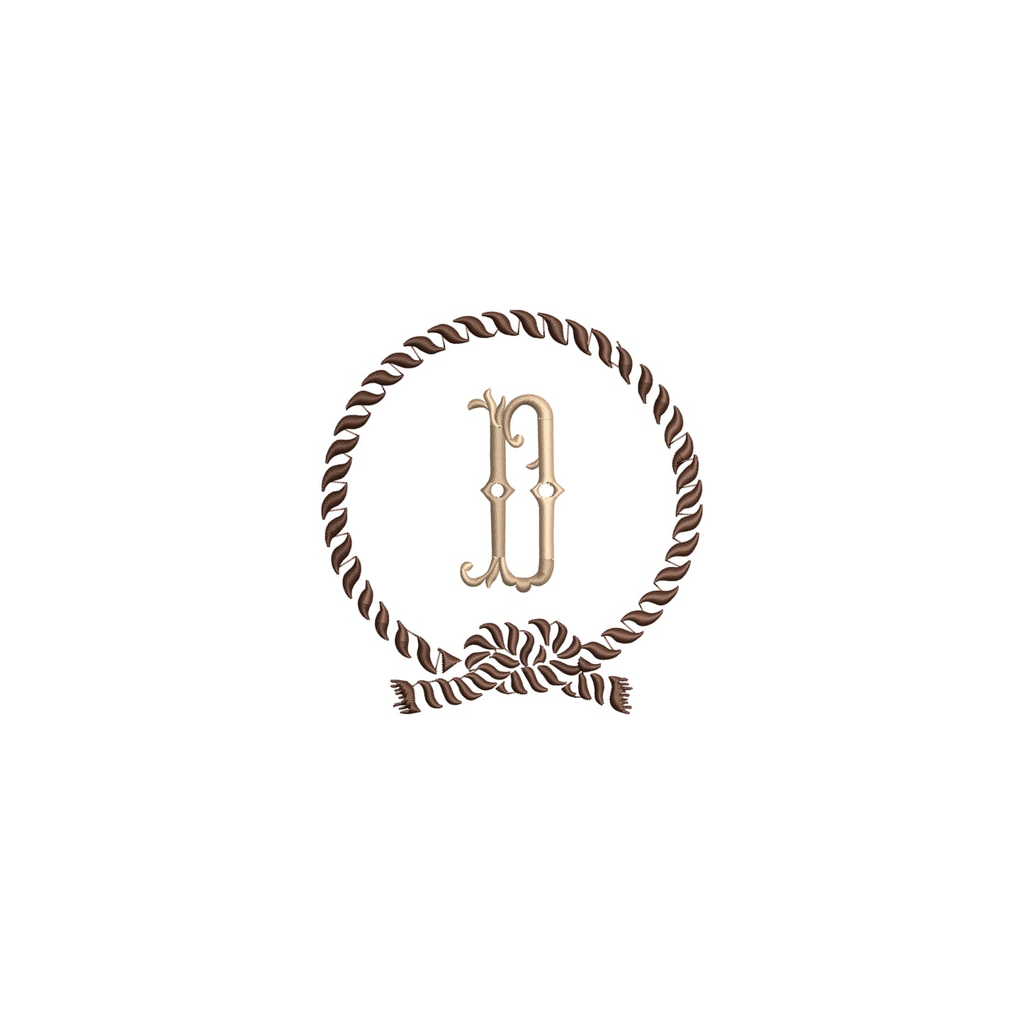 Nautical Rope Wreath Embroidery File- Monogram- Baby Lee Digital Design- Instant Download- 4 SIZES-DST, PES, JAN, JEF, EXP, SEW, ART, PES, VP3, HUS, PCS, XXX, PEC