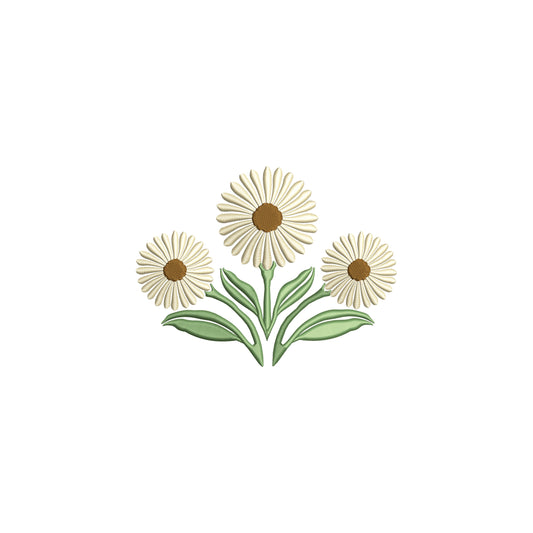 Vintage Sun Flower for Spring Digital Machine Embroidery File- Instant Download- Baby Lee Digital Design-5 SIZE-DST, PES, JAN, JEF, EXP, SEW, ART, PES, VP3, HUS, PCS, XXX, PEC