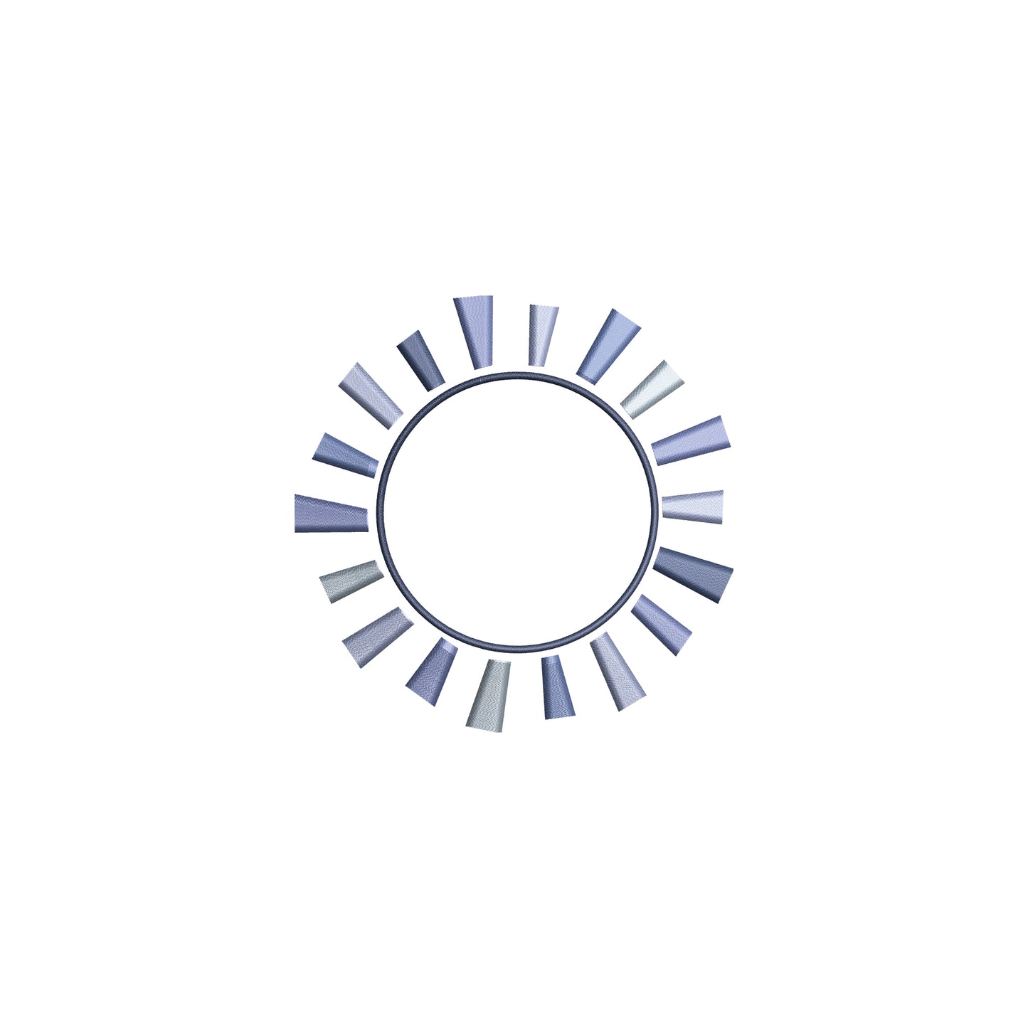 Sun Monogram Wreath Digital Machine Embroidery File Instant Download- Baby Lee Digital Design-5 SIZES-DST, PES, JAN, JEF, EXP, SEW, ART, PES, VP3, HUS, PCS, XXX, PEC