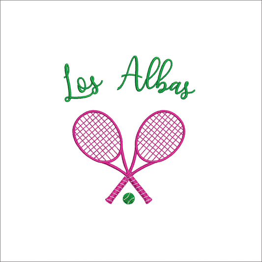 Tennis Racquets with ball Digital Embroidery File- Download- 3 SIZES-DST, DGT, JAN, JEF, SEW, EXP, ART, PES, VP3, HUS, PCS, and XXX.