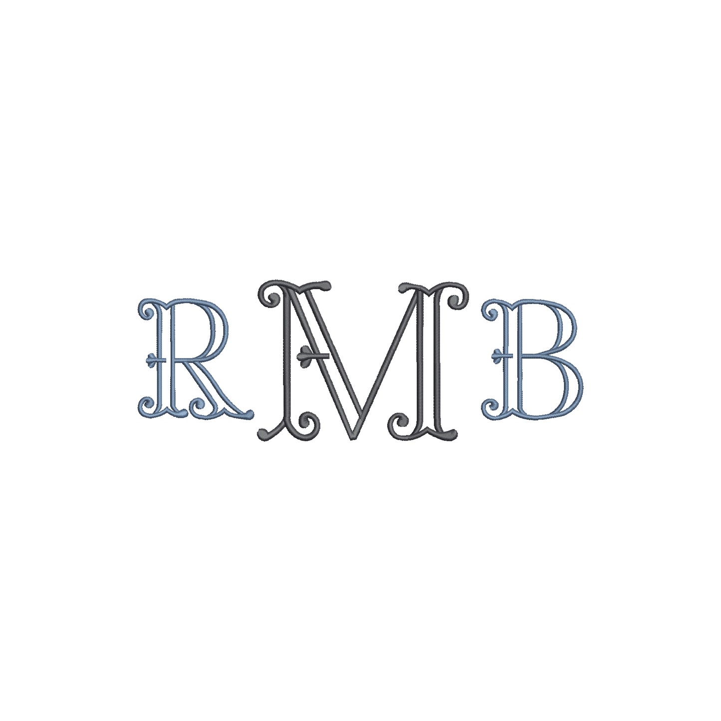 EMBROIDERY FONTS- Fishtail Victorian Monogram Font Digital Machine Embroidery File- Baby Lee Embroidery Design- Instant Download- 3 SIZES-HUS, SEW, XXX, DST, DGT, VP3, JEF, PES, EXP, and PCS.