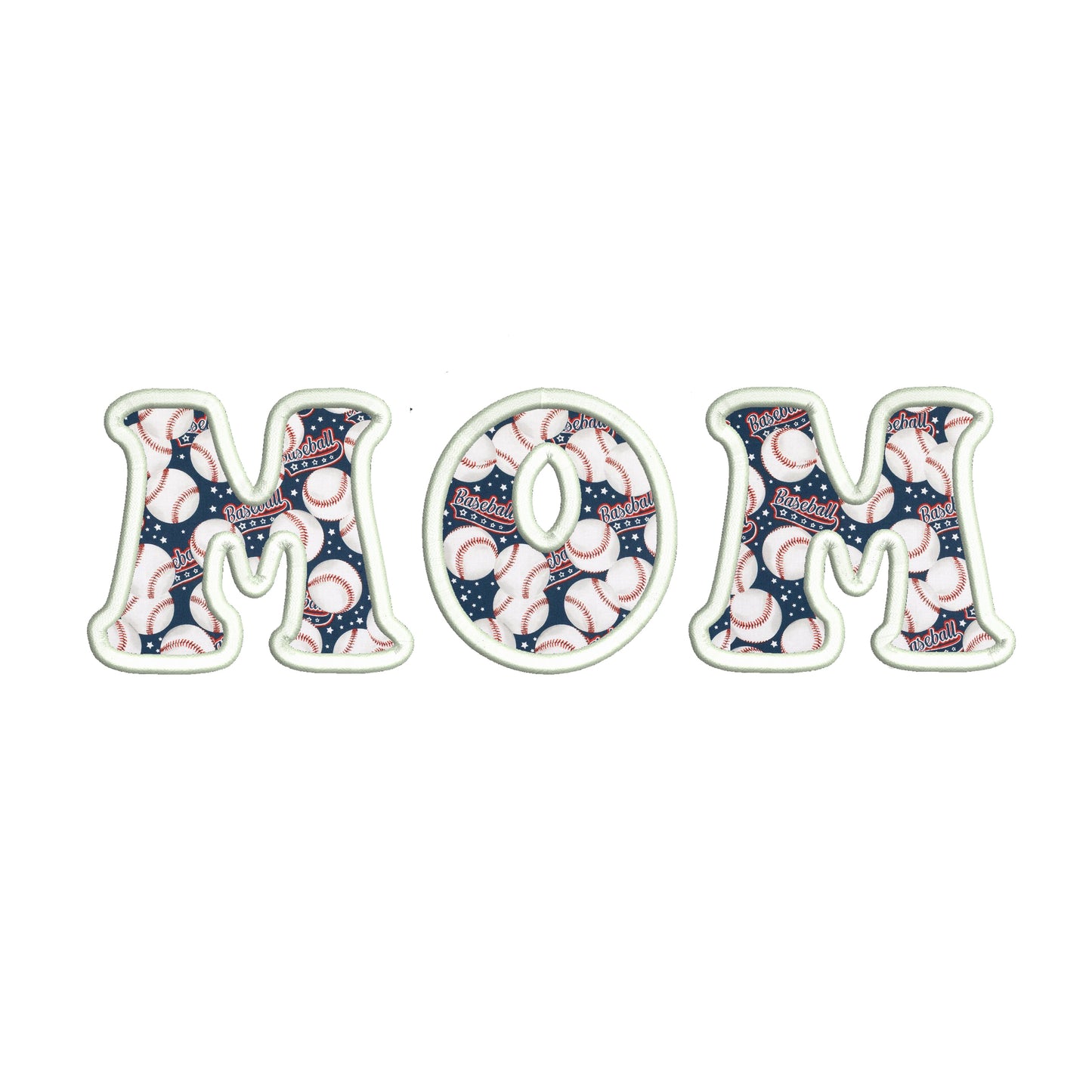 MOM APPLIQUE-  Machine Embroidery File- Instant Download- Baby Lee Embroidery Design-5 SIZES-DST, JAN, JEF, SEW, EXP, ART, PES, VP3, HUS, PCS, XXX, DGT, and PEC.