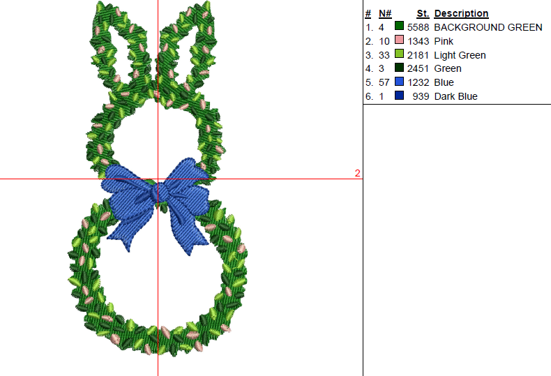 Bunny Shaped Chinoiserie Topiary Plant  Digital Machine Embroidery File- Baby Lee Digital Design-Instant Download- 4 SIZES-DST, PES, JAN, JEF, EXP, SEW, ART, PES, VP3, HUS, PCS, XXX, PEC