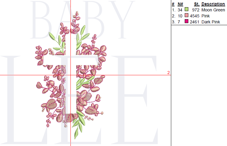 Religious Cross with Flowers Digital Machine Embroidery File- Baby Lee Embroidery Design- Instant Download-6 SIZES-HUS, SEW, XXX, DST, DGT, VP3, JEF, PES, EXP, and PCS.