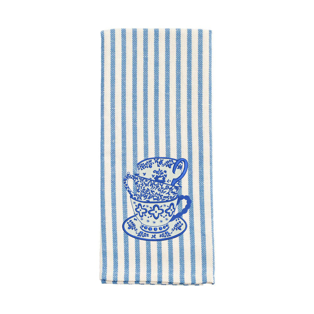 Chinoiserie Stacked Tea Cups- Digital Machine Embroidery File- Baby Lee Digital Design-Instant Download- 4 SIZES-HUS, SEW, XXX, DST, VP3, PES, JEF, EXP, and PCS.